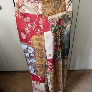 Wide patchwork pants